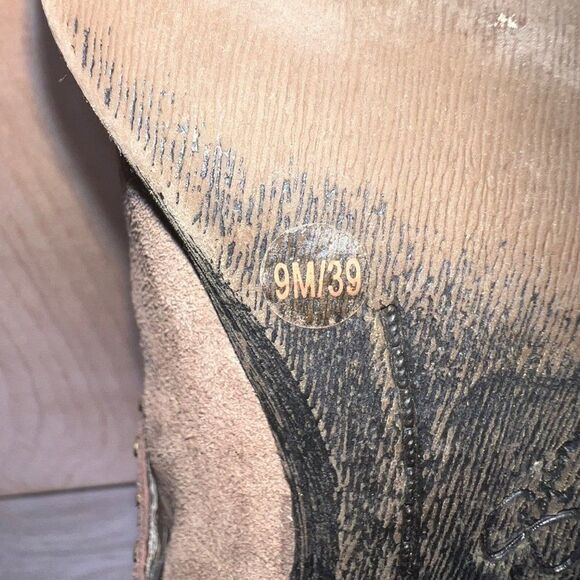 Jessica Simpson Clauds Mink Split Suede Studded Ankle Boots Women's 9M - Picture 9 of 11